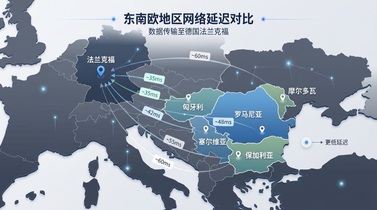 布加勒斯特VPS东南欧覆盖示意